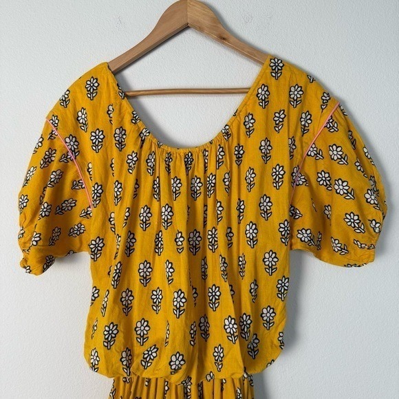 Rhode Frida Dress Womens XS Yellow Resortwear Cottagecore Summer Beach - Picture 6 of 10